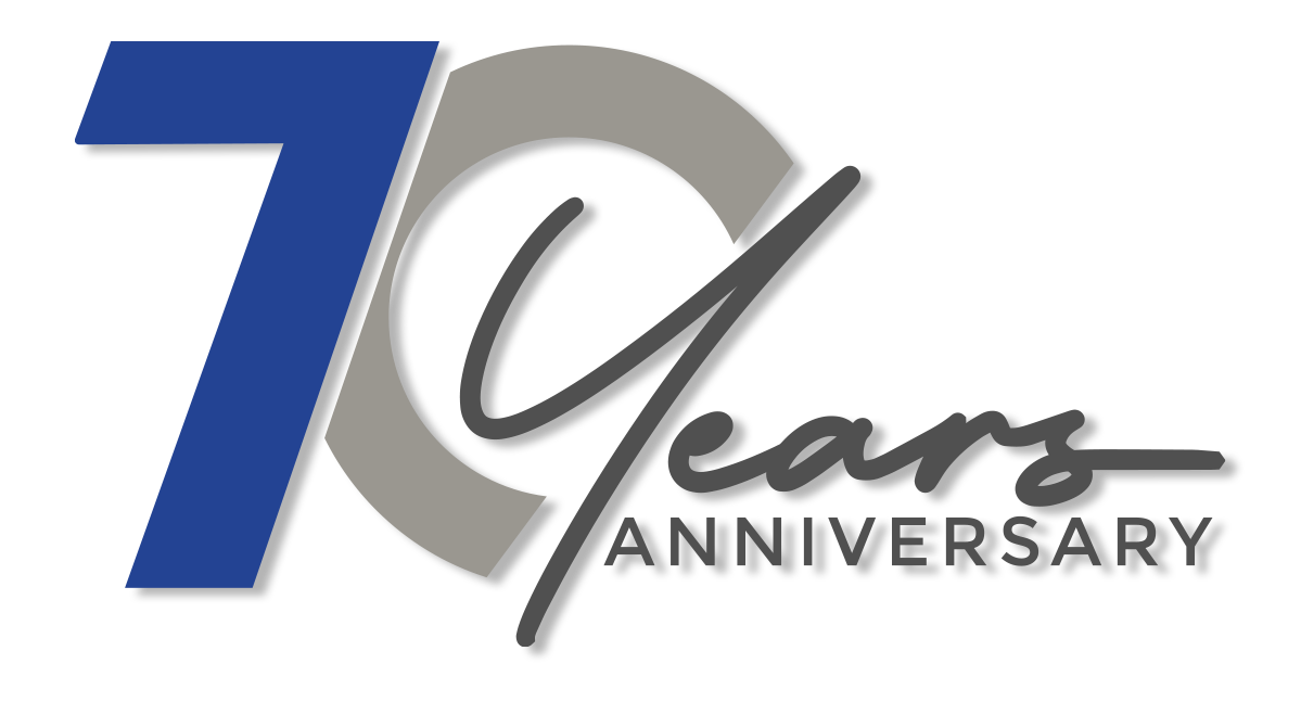 Thompson Fabricating 70 Year Anniversary logo