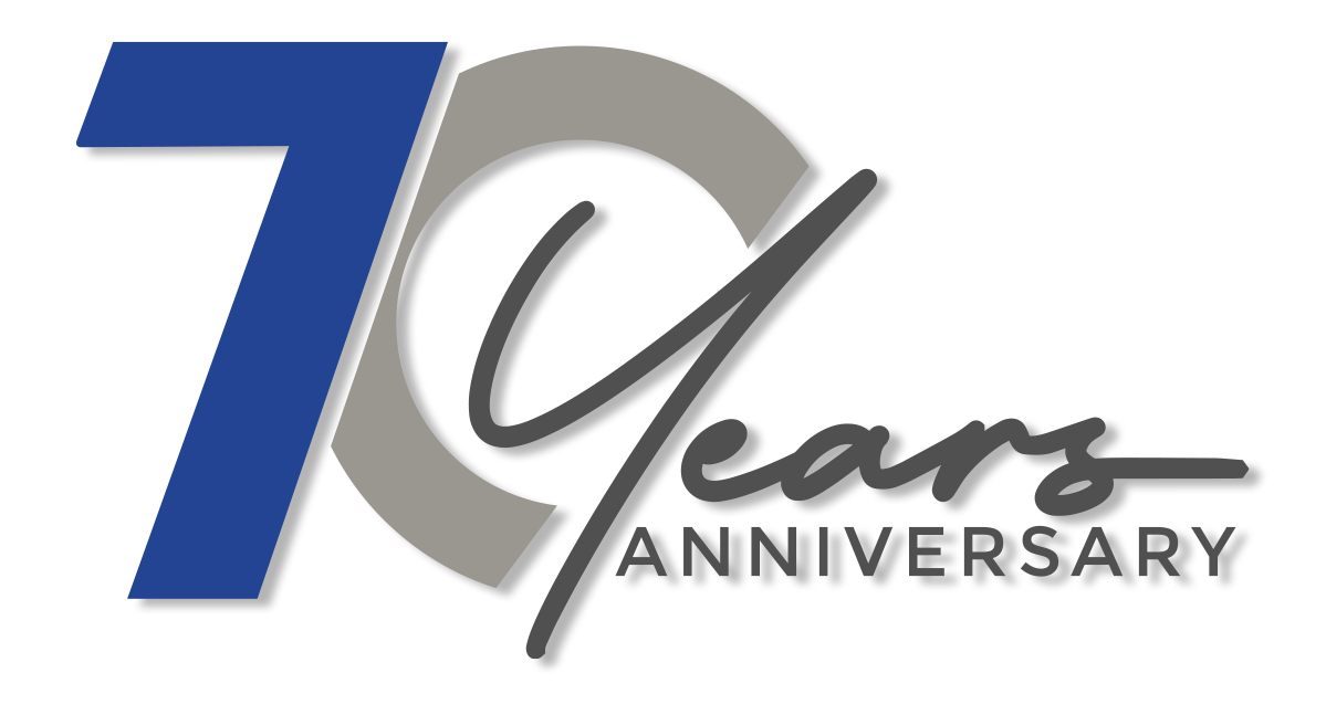 70 Year ANN LOGO Thompson Fabricating 70 Year Anniversary logo