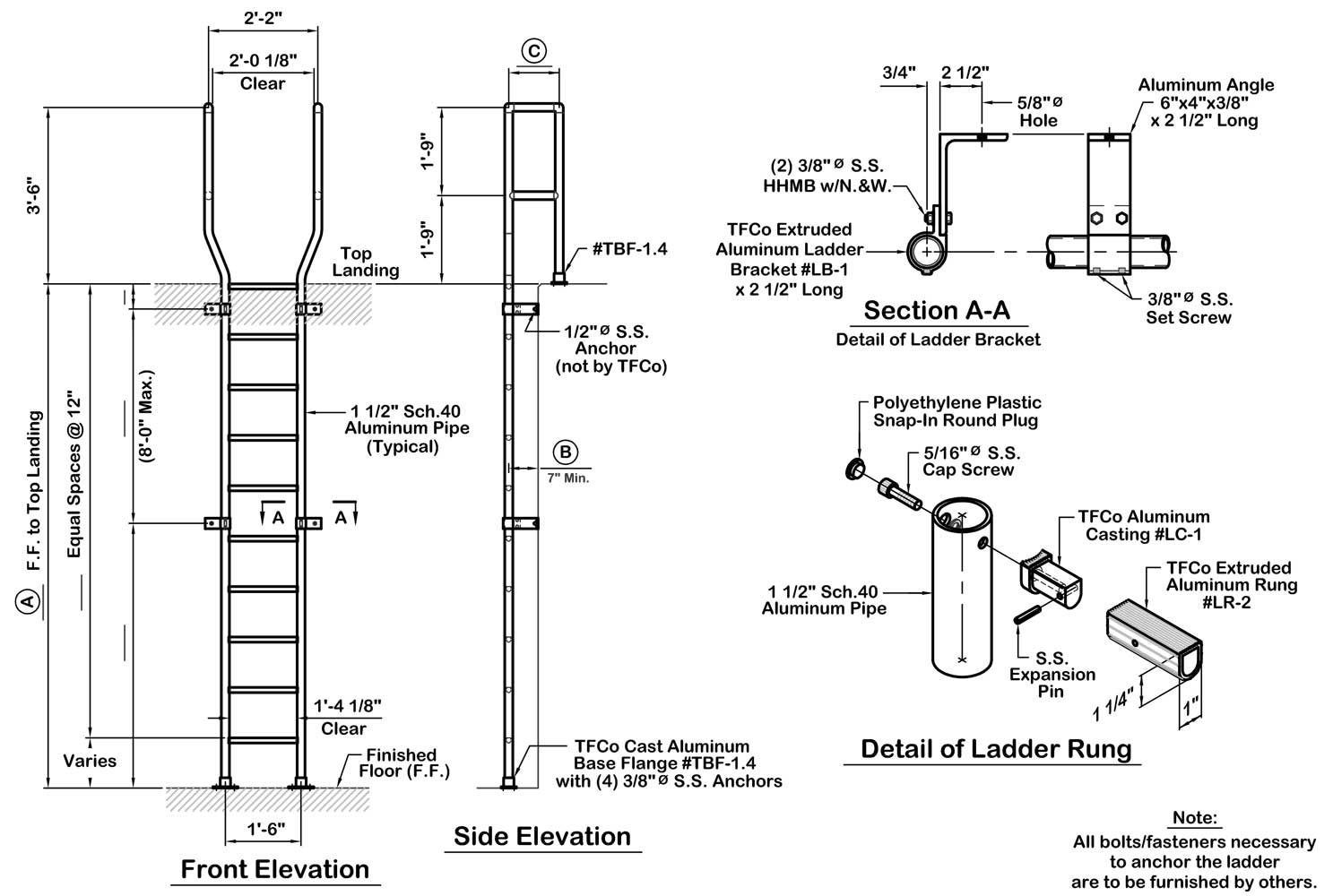 Aluminum Component Ladder with Walkthrough